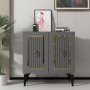 HANAH HOME Komoda Capri Anthracite Gold - slika 1