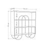 HANAH HOME Polica Norfolk Console White - slika 3