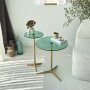 HANAH HOME Solis Gold Green Set bočnih stolova - slika 2