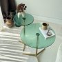 HANAH HOME Solis Gold Green Set bočnih stolova - slika 3
