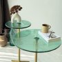HANAH HOME Solis Gold Green Set bočnih stolova - slika 4