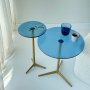 HANAH HOME Solis Gold Blue Set bočnih stolova - slika 2