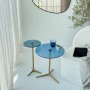 HANAH HOME Solis Gold Blue Set bočnih stolova - slika 3