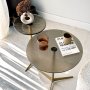 HANAH HOME Solis Gold Bronze Set bočnih stolova - slika 4