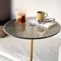 HANAH HOME Solis Gold Bronze Set bočnih stolova - slika 5