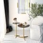HANAH HOME Solis Gold Bronze Set bočnih stolova - slika 1