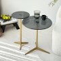 HANAH HOME Solis Gold Fume Set bočnih stolova - slika 2