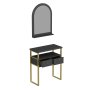 HANAH HOME Komoda Mipa Mirrored Anthracite - slika 5