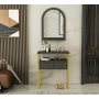 HANAH HOME Komoda Mipa Mirrored Anthracite - slika 1