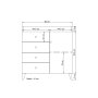 HANAH HOME Komoda Tango 602 White - slika 3