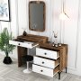 HANAH HOME Komoda Lizbon 544 Walnut White - slika 3