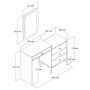 HANAH HOME Komoda Lizbon 546 Walnut - slika 5
