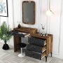 HANAH HOME Komoda Lizbon 548 Walnut Black - slika 3