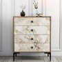 HANAH HOME Komoda Lizbon 538 Walnut White - slika 2