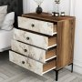 HANAH HOME Komoda Lizbon 538 Walnut White - slika 3
