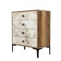 HANAH HOME Komoda Lizbon 538 Walnut White - slika 4
