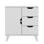 HANAH HOME Komoda Valencia 3+1 White - slika 5