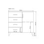 HANAH HOME Komoda Lavinia 502 White - slika 4