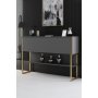 HANAH HOME Komoda Luxe Gold Anthracite - slika 1