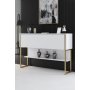 HANAH HOME Komoda Luxe Gold White - slika 1