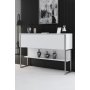 HANAH HOME Komoda Luxe Silver White - slika 1