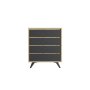 HANAH HOME Komoda Suvera Oak Anthracite - slika 3