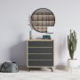 HANAH HOME Komoda Suvera Oak Anthracite - slika 1