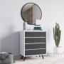 HANAH HOME Komoda Suvera White Anthracite - slika 2
