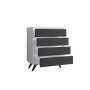 HANAH HOME Komoda Suvera White Anthracite - slika 4