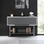 HANAH HOME Komoda Force Anthracite White Silver - slika 1