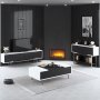 HANAH HOME Komoda Force Black White Silver - slika 2