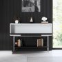 HANAH HOME Komoda Force Black White Silver - slika 5
