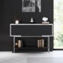 HANAH HOME Komoda Force Black White Silver - slika 1