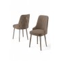 HANAH HOME Set 4 stolice Newa Cappuccino Chrome - slika 2