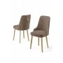 HANAH HOME Set 4 stolice Newa Cappuccino Gold - slika 2
