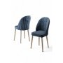 HANAH HOME Set 4 stolice Mara Anthracite Chrome - slika 2
