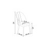 HANAH HOME Set 4 stolice Mara Anthracite Chrome - slika 3