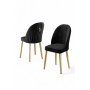 HANAH HOME Set 4 stolice Mara Black Gold - slika 2