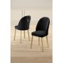 HANAH HOME Set 4 stolice Mara Black Gold - slika 1