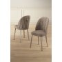 HANAH HOME Set 4 stolice Mara Cappuccino Chrome - slika 1