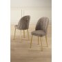 HANAH HOME Set 4 stolice Mara Cappuccino Gold - slika 1