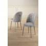 HANAH HOME Set 4 stolice Mara Grey Chrome - slika 1