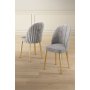 HANAH HOME Set 4 stolice Mara Grey Gold - slika 1