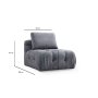 Atelier del Sofa Amaris O1 Grey 1-Seat Sofa - slika 2