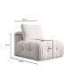 Atelier del Sofa Amaris O1 White 1-Seat Sofa - slika 2