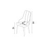 HANAH HOME Set 4 stolice Trex Cappuccino Black - slika 3
