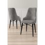 HANAH HOME Set 4 stolice Neta Grey Black - slika 1