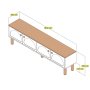 HANAH HOME TV polica Bohem 850 White - slika 5