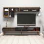 HANAH HOME TV polica Milan Walnut Black - slika 2