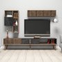 HANAH HOME TV polica Milan Walnut Black - slika 3